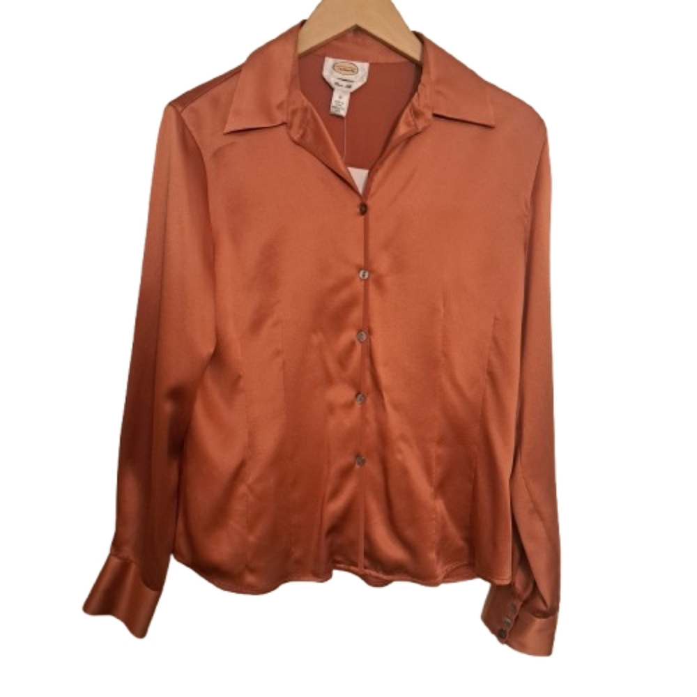 Talbots Pure Silk Button Down Blouse